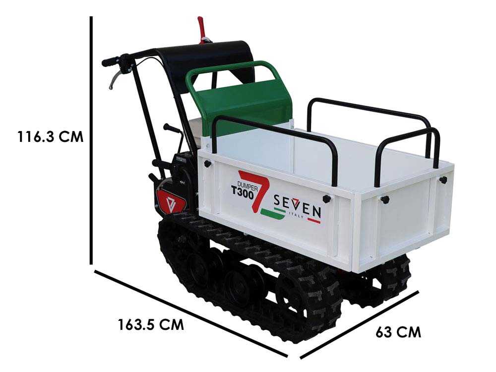 Raupendumper Seven Italy T300 GX - ausdehnbare Mulde - Tragfähigkeit 300 kg