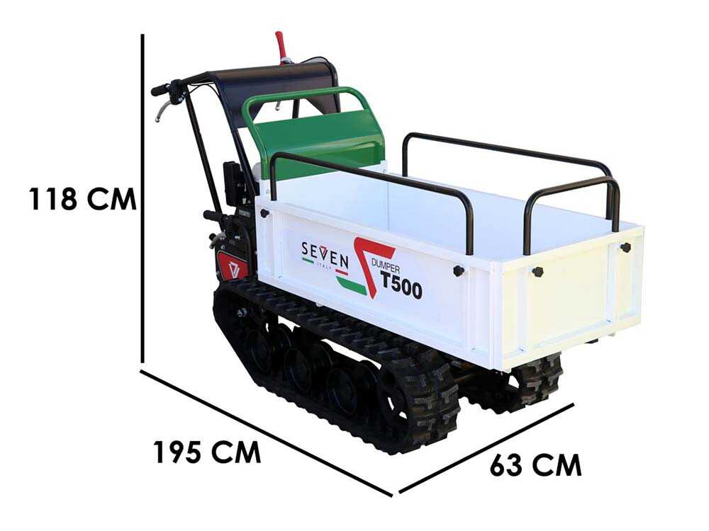 Raupendumper Seven Italy T500 GX-E - ausdehnbare Mulde - Tragfähigkeit 500 kg