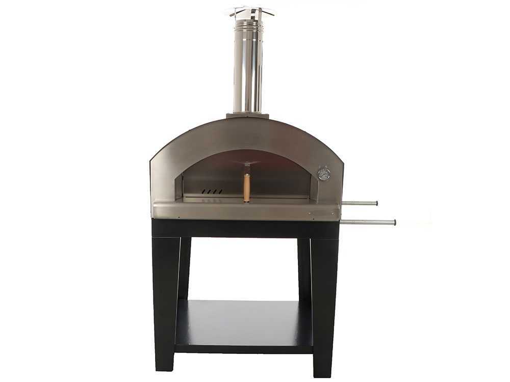 Rossofuoco Campagnolo - Holzbackofen für den Außenbereich mit Wagen- schwarz – Bild 4