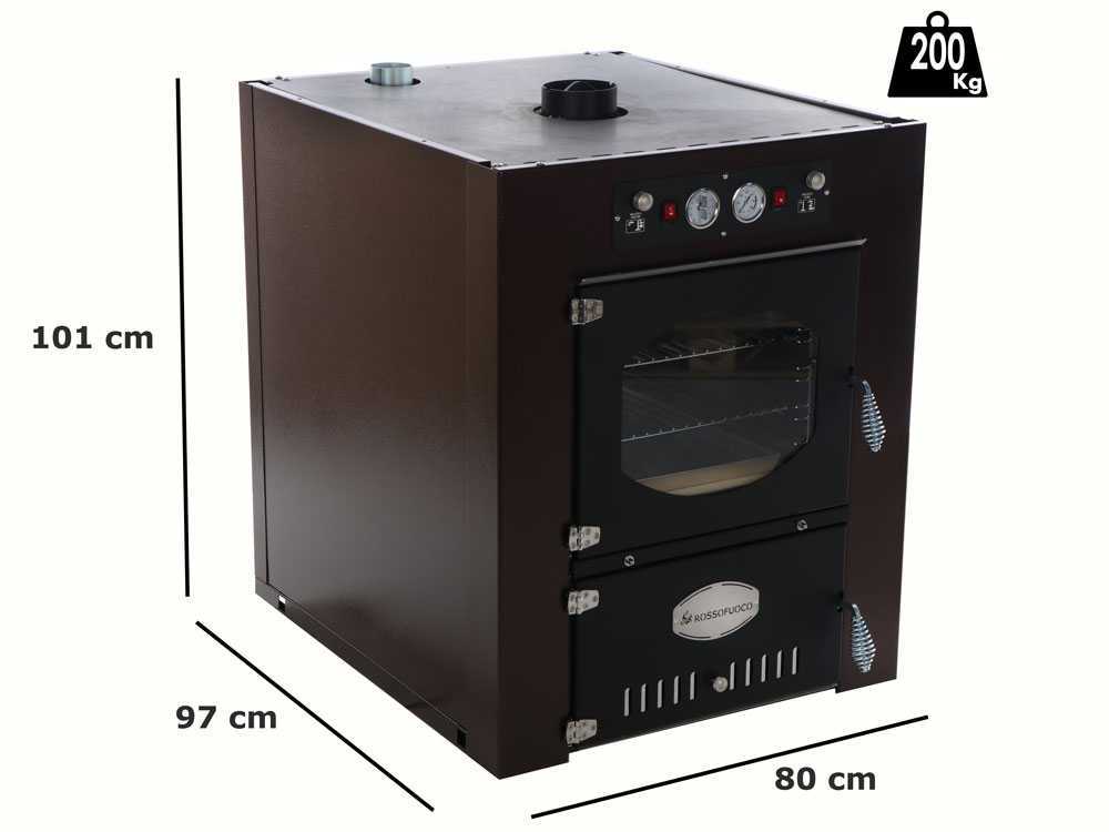 Rossofuoco Garden Color 80 - Einbau-Holzbackofen Braun