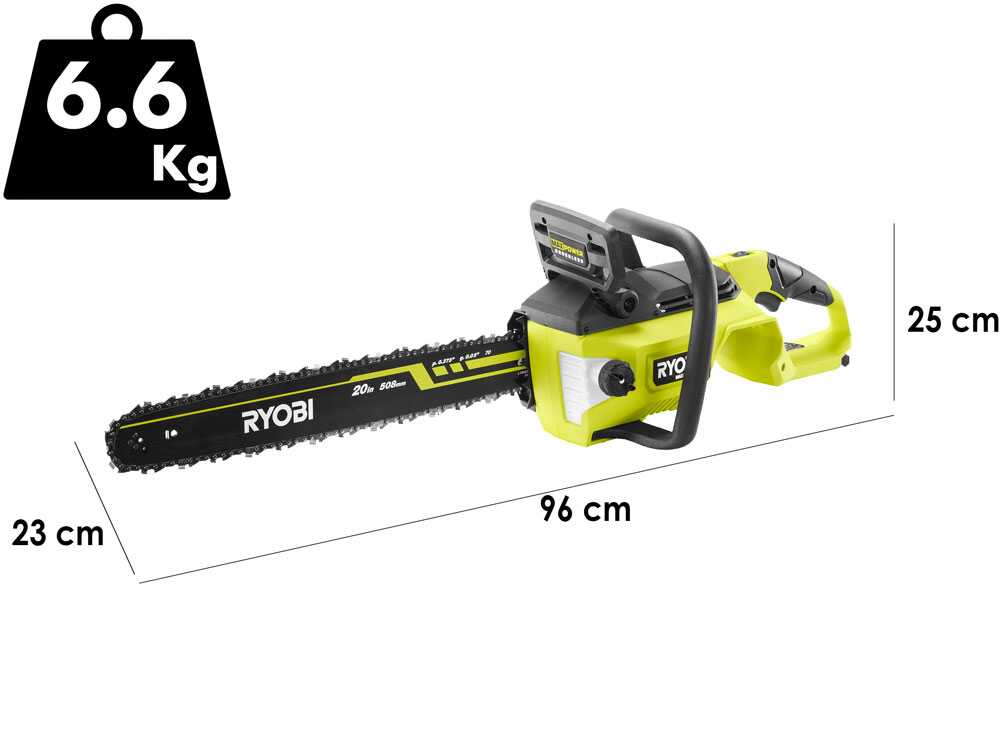 Ryobi RY36CSX50A-0 – Elektrische Kettensäge – 36 V – OHNE AKKU UND LADEGERÄT – Bild 4