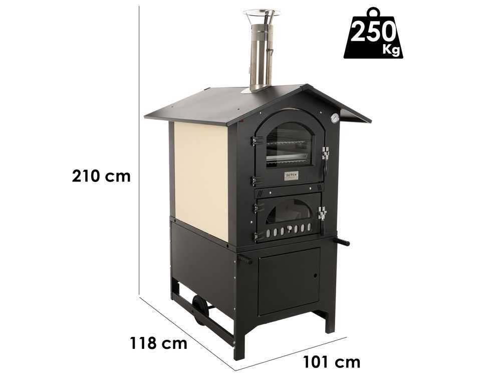 Seven Italy ZEUS - Holzbackofen für draußen - 80x45