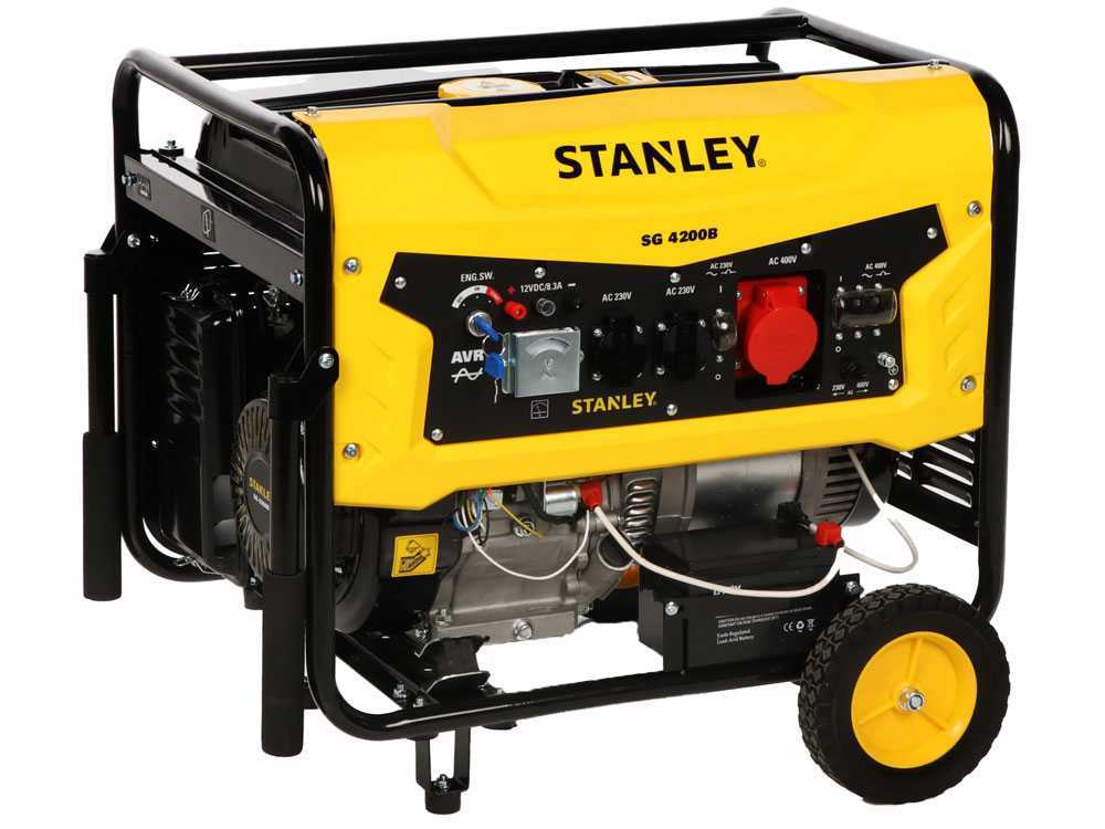 Stanley SG 4200B - Benzin Stromerzeuger - AVR - 4,3 kW - Dauerbetrieb 4,0 kW 400V – Bild 2
