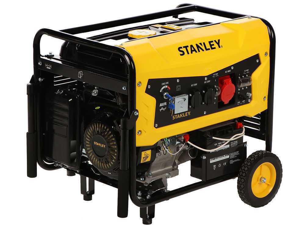 Stanley SG 6500B - Benzin Stromerzeuger - AVR - 6,5 kW - Dauerbetrieb 6 kW 400V – Bild 2