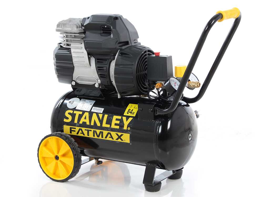 Stanley Sil Air 244/24 - Elektrischer Kompressor mit Wagen - Motor 1.5 PS, 24 Lt, oilless, leise – Bild 3