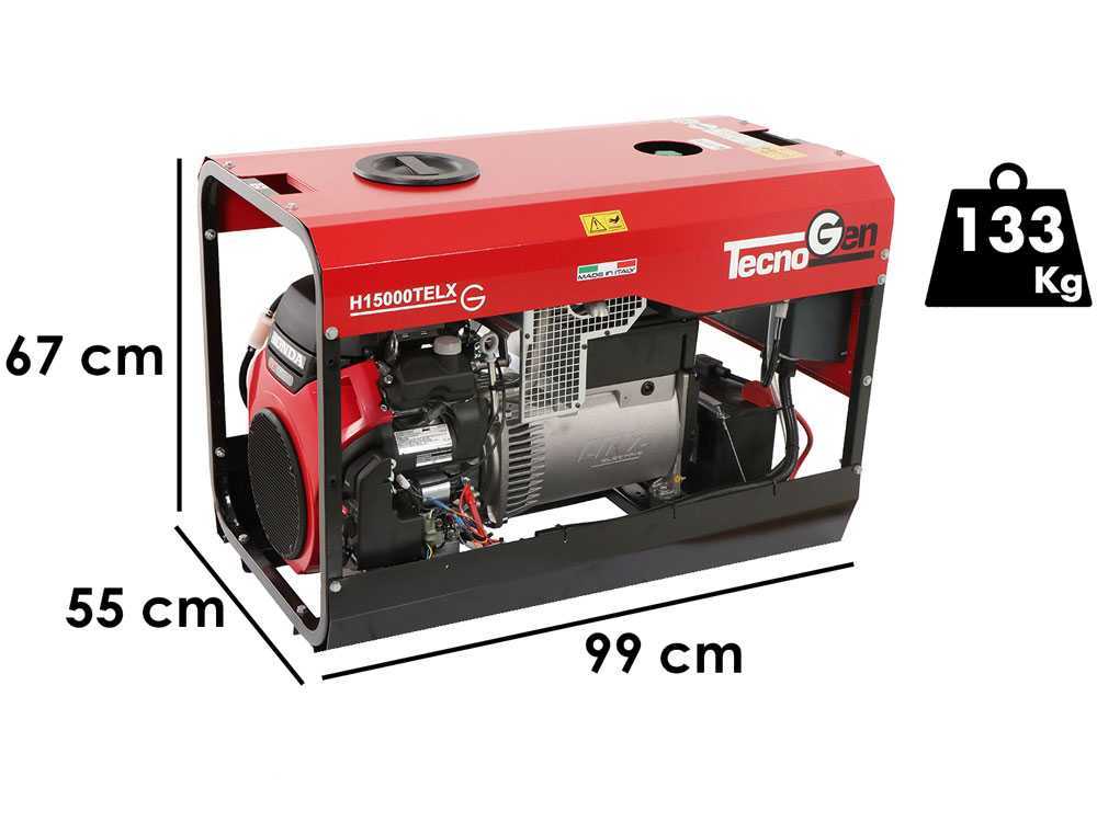 TecnoGen H15000TELX - Benzin-Stromerzeuger 10.4 kW - Dauerleistung 9.4 kW 400V