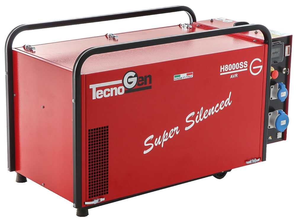 TecnoGen H8000SS - Leiser Benzin-Stromgenerator 5.8 kW - Dauerleistung 5.2 kW - 230V – Bild 3