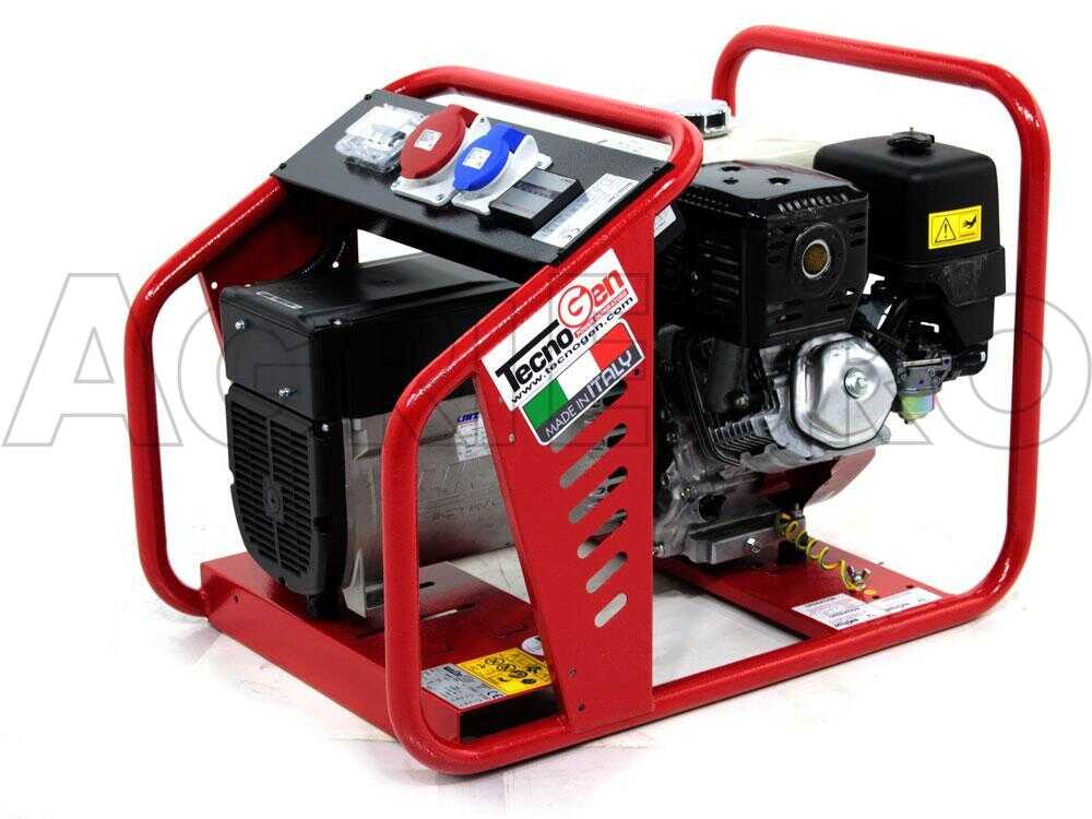 TecnoGen H8000T AVR - Benzin-Stromerzeuger mit AVR-Regelung 6 kW - Dauerleistung 5.4 kW - 400V – Bild 2