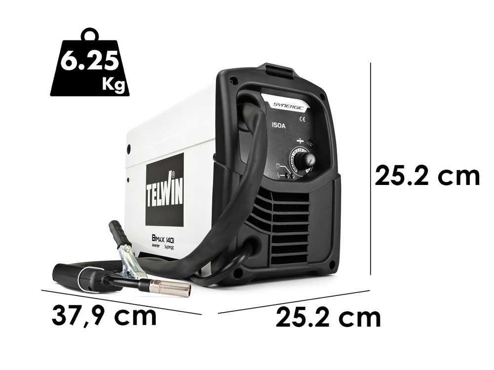 Telwin Bimax 140i Synergic - Inverter Drahtschweißgerät FLUX (no GAS), Gleichstrom (DC)