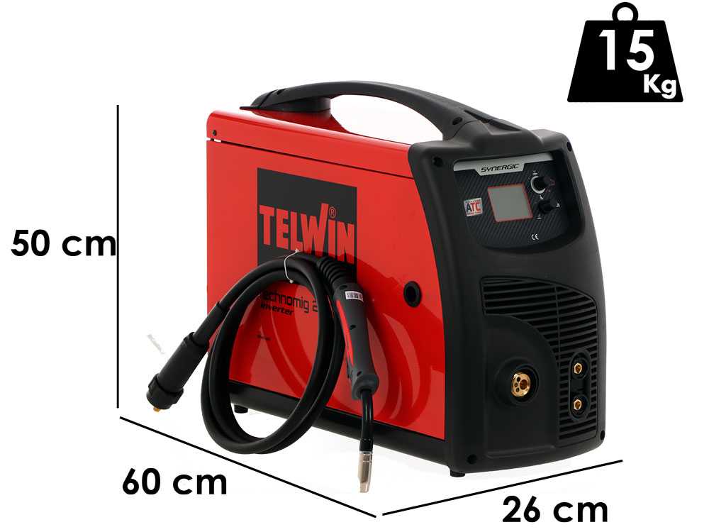 Telwin Technomig 215 Dual Synergic - Multiprozess-Inverterschweißgerät - GAS/NO GAS-MIG-MAG, MMA und WIG -