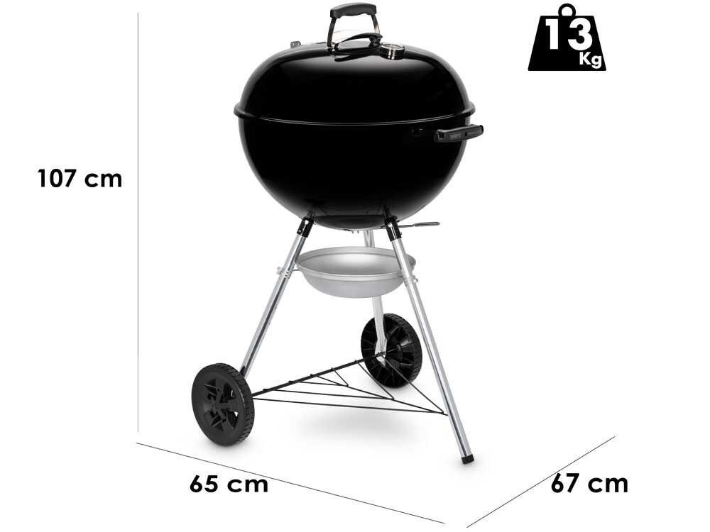 Weber Kettle Grill E-5710 BLK - Barbecue - Durchmesser Grill 57 cm