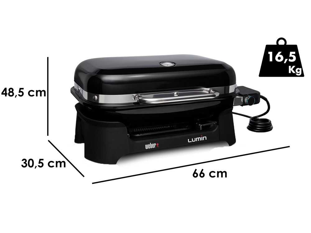 Weber Lumin Black - tragbarer Elektrogrill