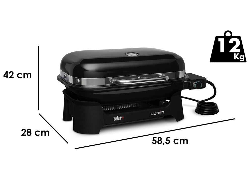 Weber Lumin Compact Black - tragbarer Elektrogrill