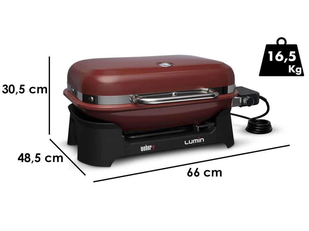 Weber Lumin Red - tragbarer Elektrogrill
