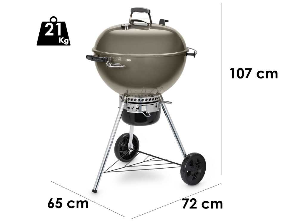 Weber Master Touch GBS C-5750 Smoke Grey - Holzkohlegrill - Durchmesser des Grillrosts Ø 57 cm