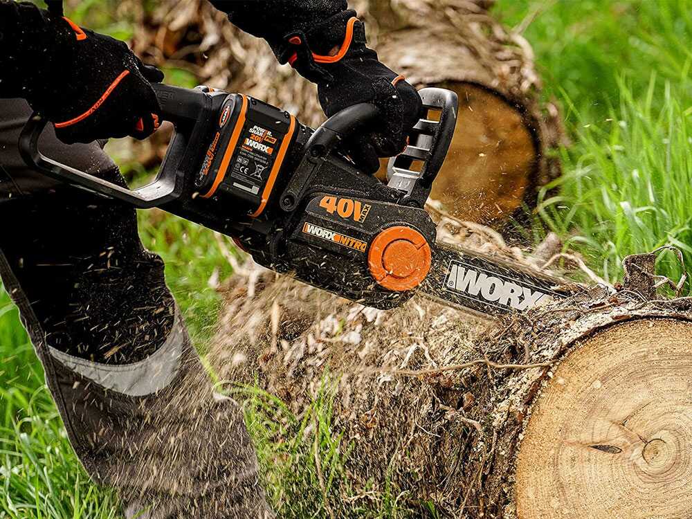 WORX WG385E NITRO - Akku-Astkettensäge - 2x20V/4Ah - Schwert 40 cm