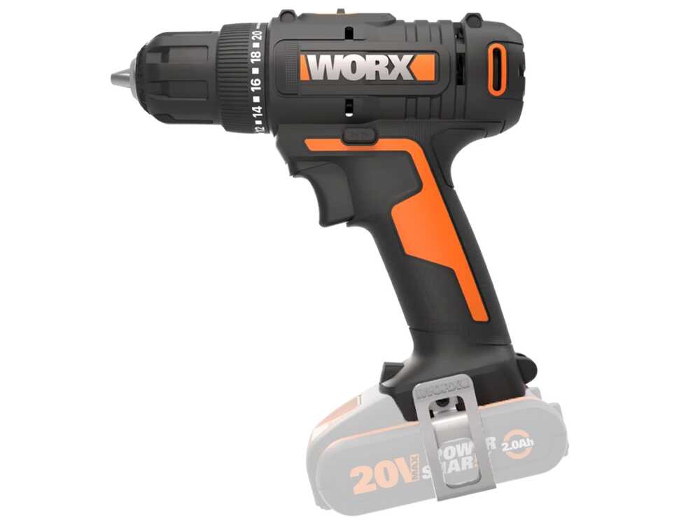 Worx WX100.9 - Akku-Bohrschrauber 20V - SOLO - ohne Akku und Ladegerät – Bild 3